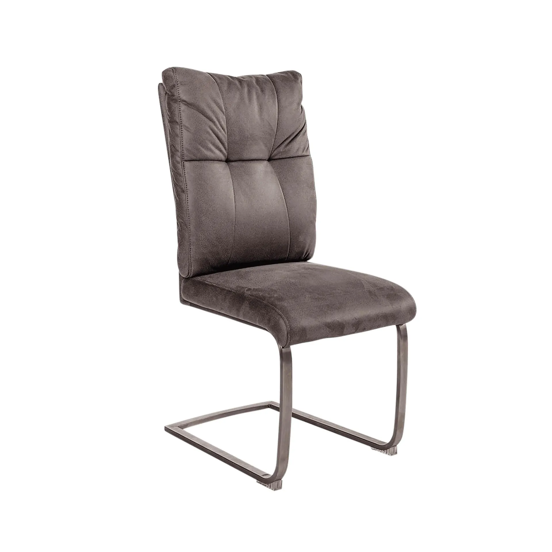 Schwingstuhl Alvess Gestell Edelstahl gebürstet Bezug Anthrazit