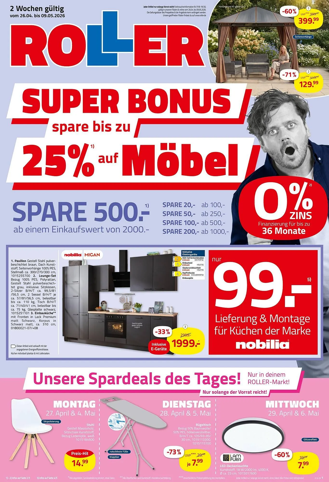 ROLLER Prospekt von 26. April bis 9. Mai 2026 - Prospekt seite 1