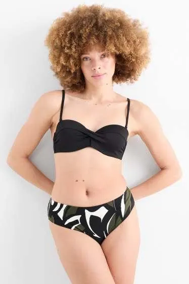 Bikini bottoms - mid-rise waist - LYCRA® XTRA LIFE™ - patterned