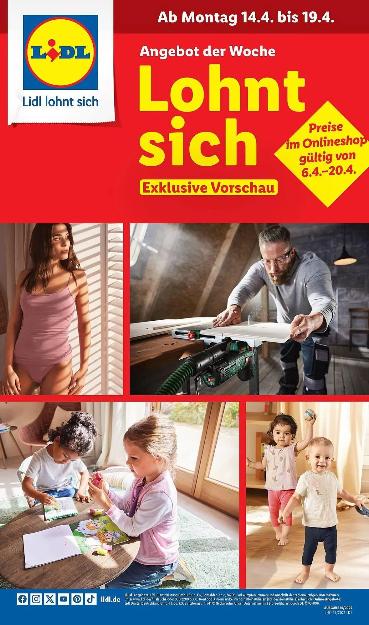 Lidl Prospekt von 14. April bis 19. April 2025 - Prospekt seite 1