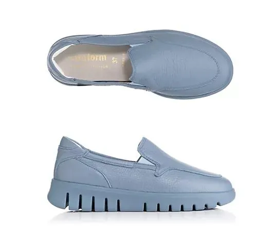 VITAFORM Damen-Slipper Hirschleder farbige Sohle Flexsohle