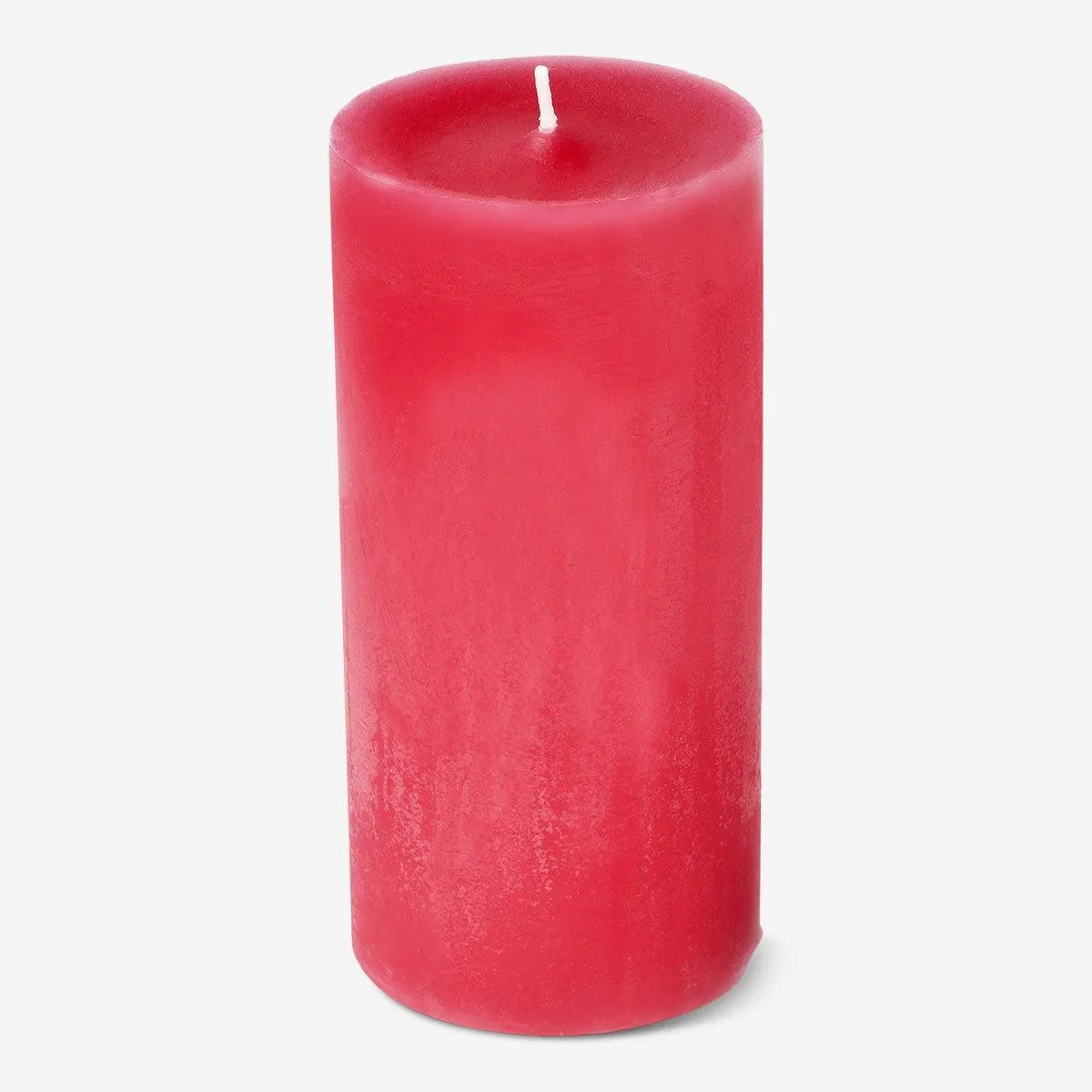 Rustic red pillar candle - 12 cm