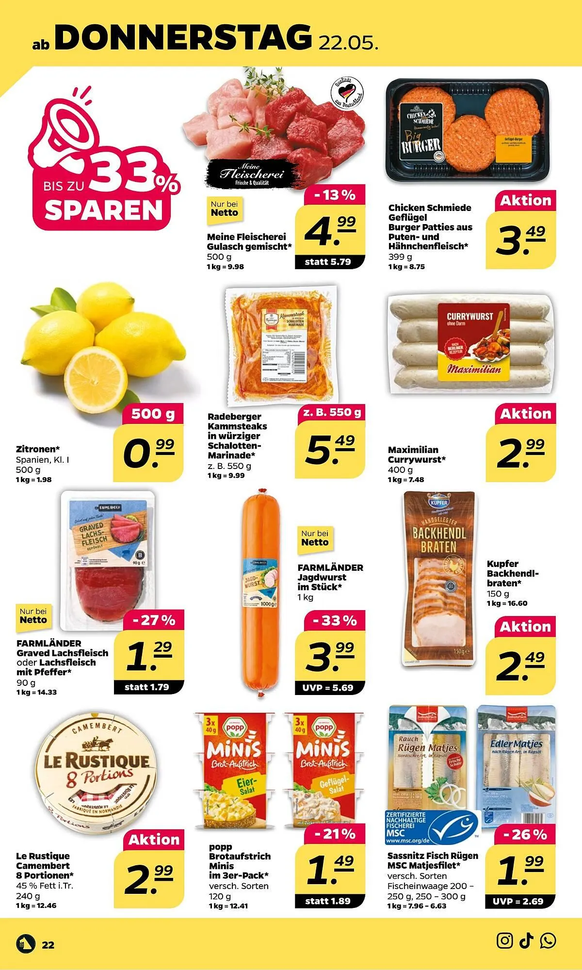 NETTO Prospekt von 19. Mai bis 24. Mai 2025 - Prospekt seite 22
