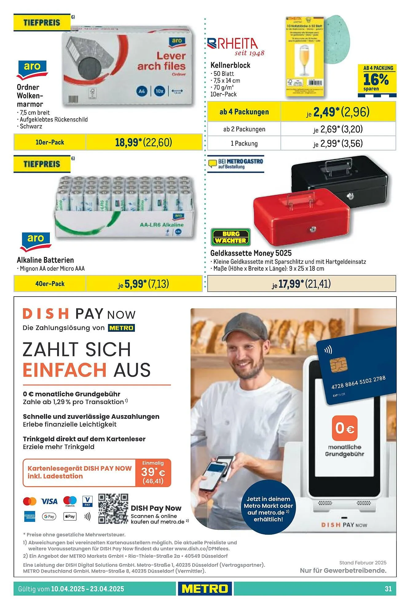 METRO Prospekt von 10. April bis 23. April 2025 - Prospekt seite 31