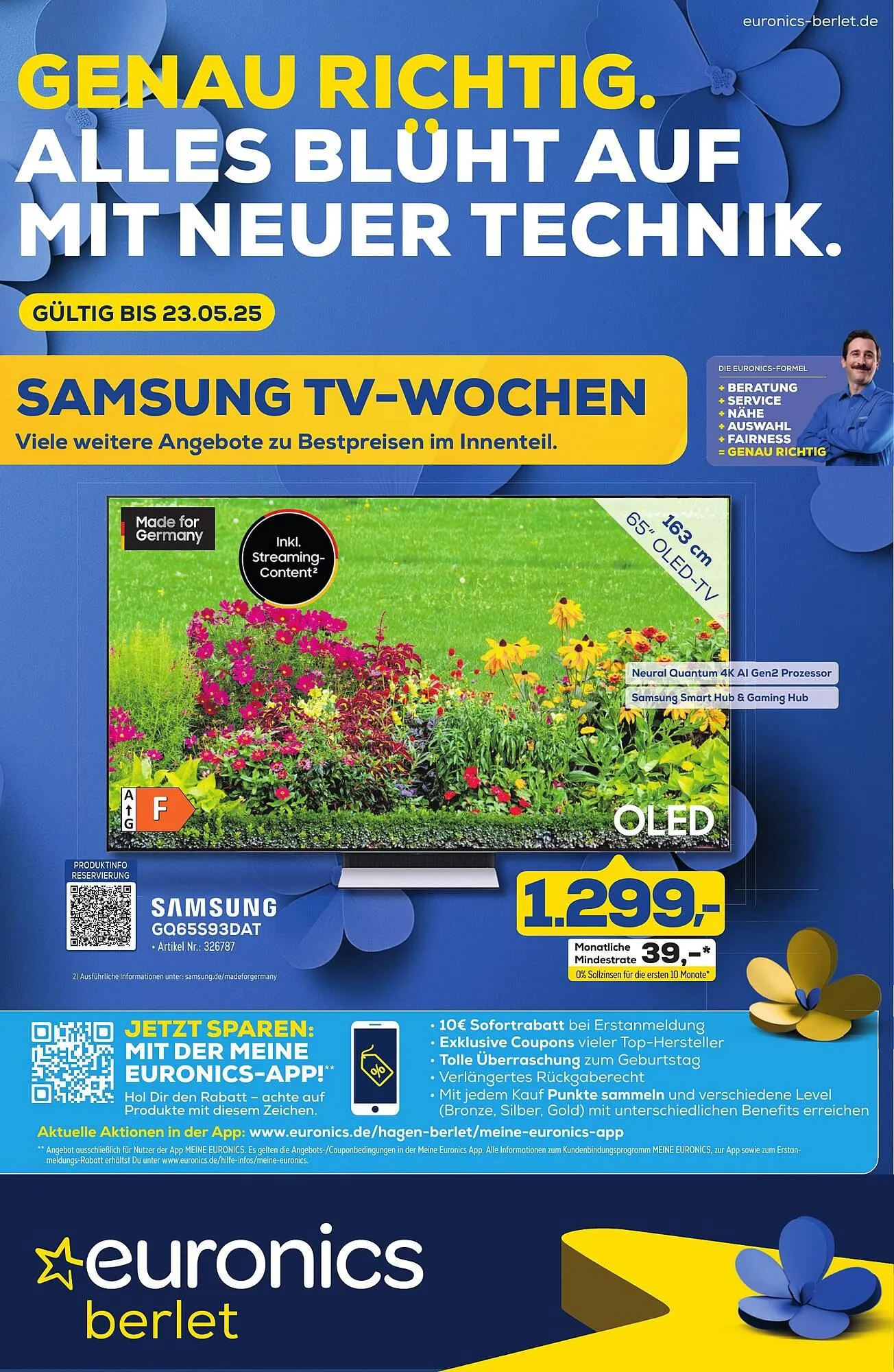 Euronics Berlet Prospekt von 15. Mai bis 23. Mai 2025 - Prospekt seite 1