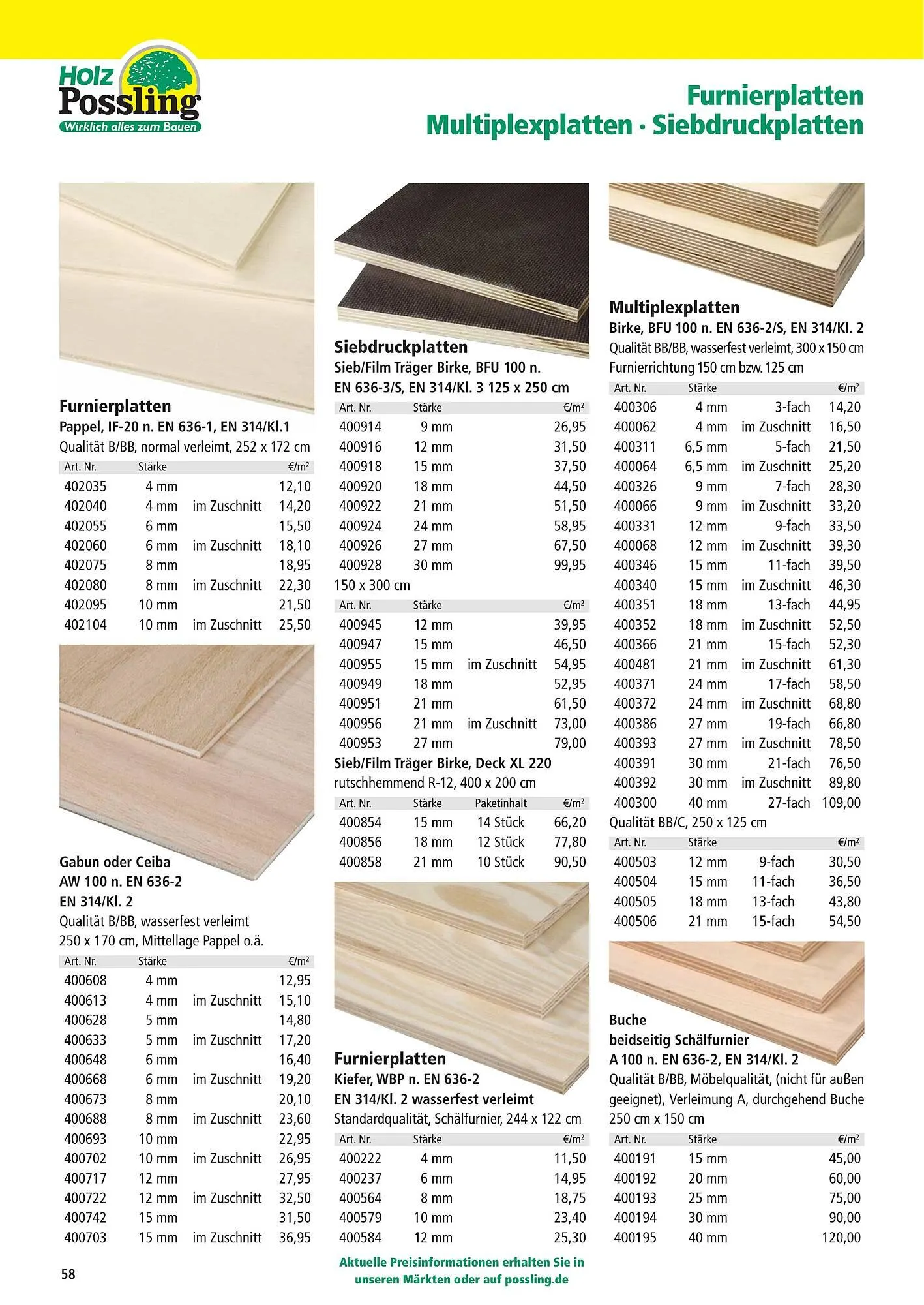 Holz Possling Prospekt von 2. Mai bis 31. Juli 2025 - Prospekt seite 58