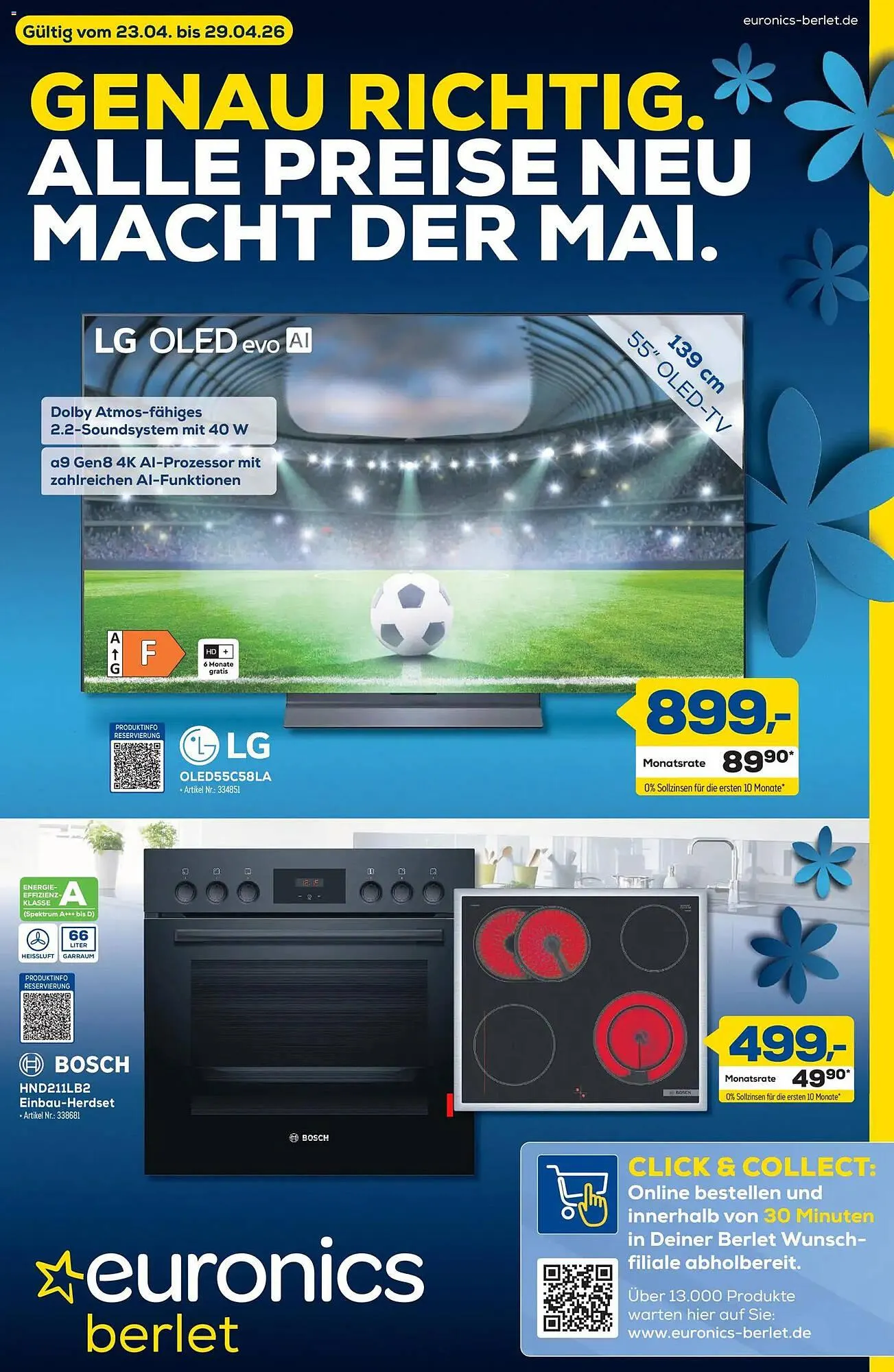 Euronics Berlet Prospekt von 23. April bis 29. April 2026 - Prospekt seite 1