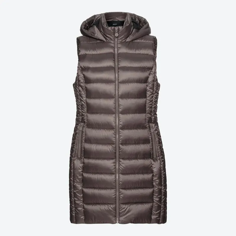 Damen-Outdoor-Langweste in glänzendem Design