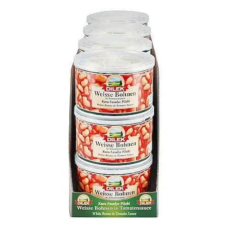 Dilek Weisse Bohnen in Tomatensauce 400 g, 12er Pack