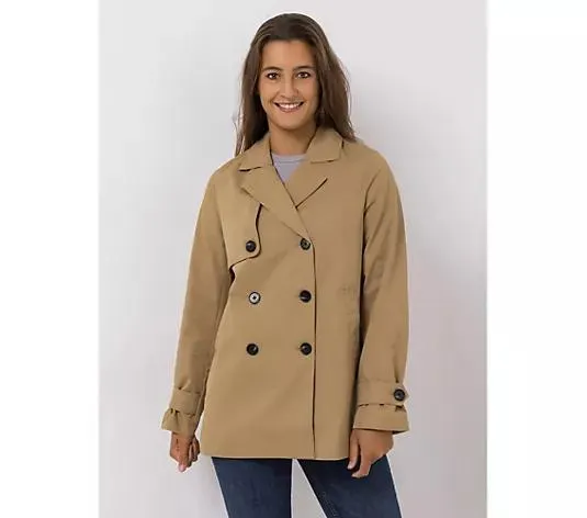 ANNI FOR FRIENDS Jacke Trench-Look Knopfleiste figurumspielend