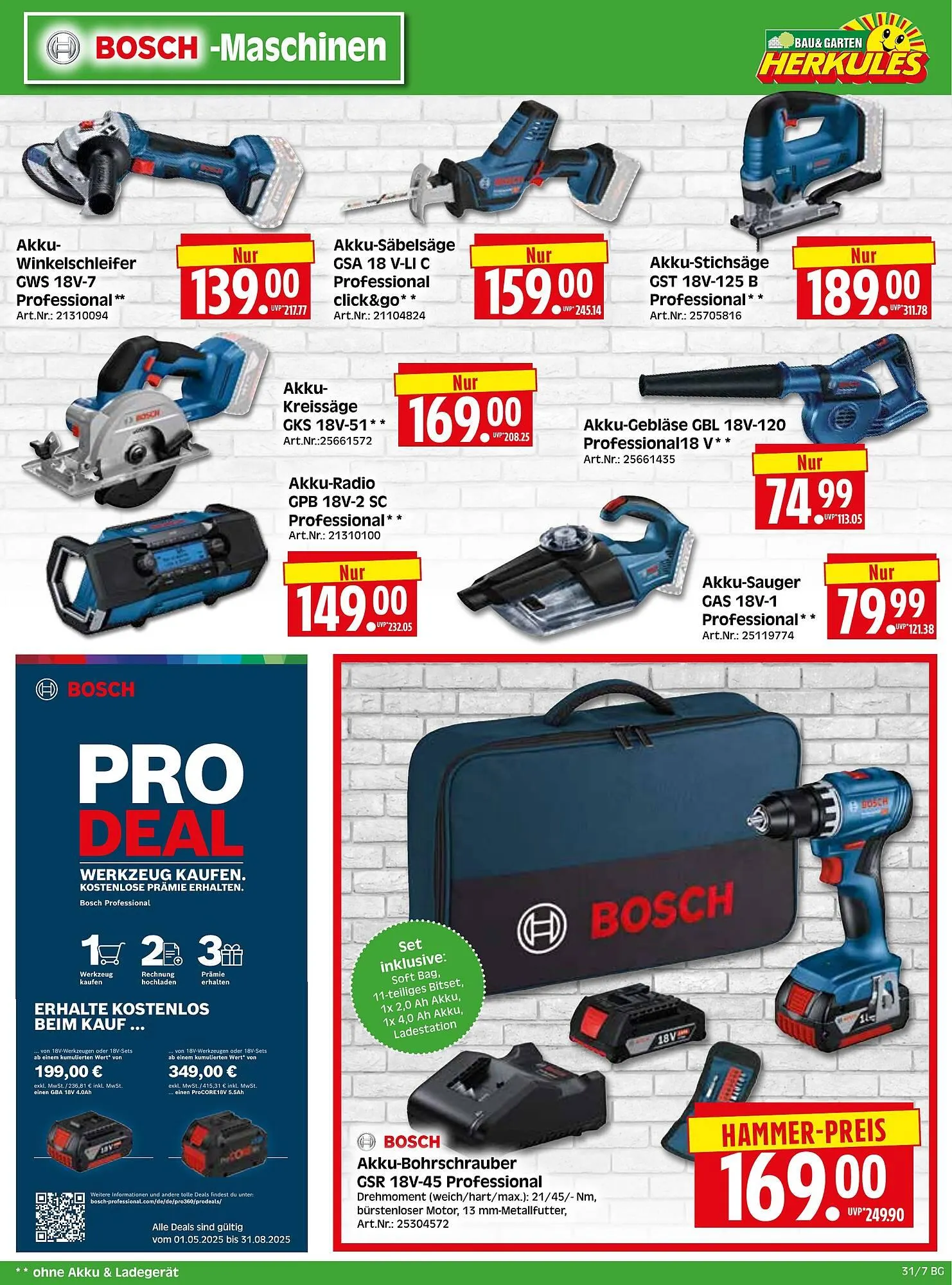 Herkules Baumarkt Prospekt von 28. Juli bis 2. August 2025 - Prospekt seite 7