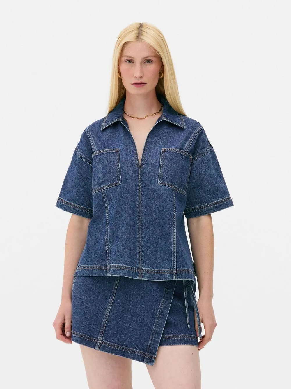 Boxy Denim Shirt