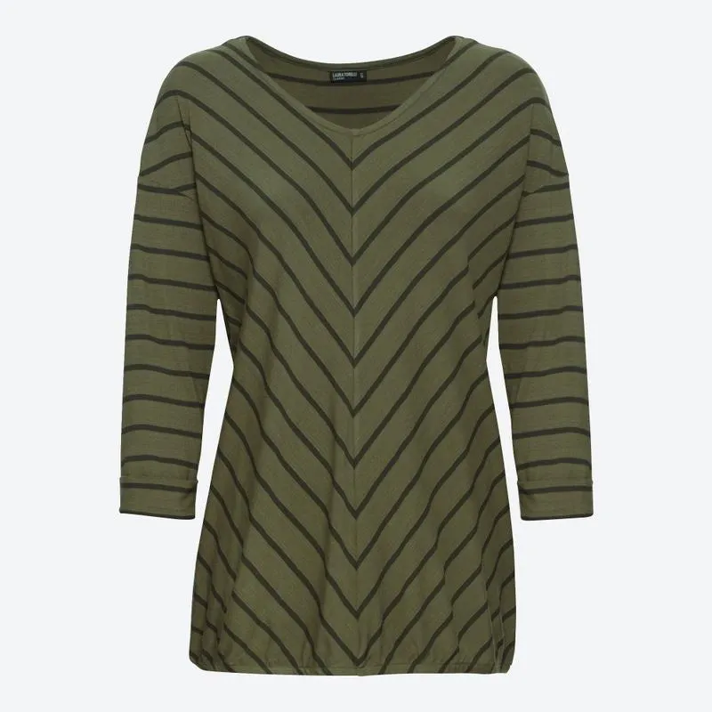 Damen-Langarmshirt mit Streifen-Design