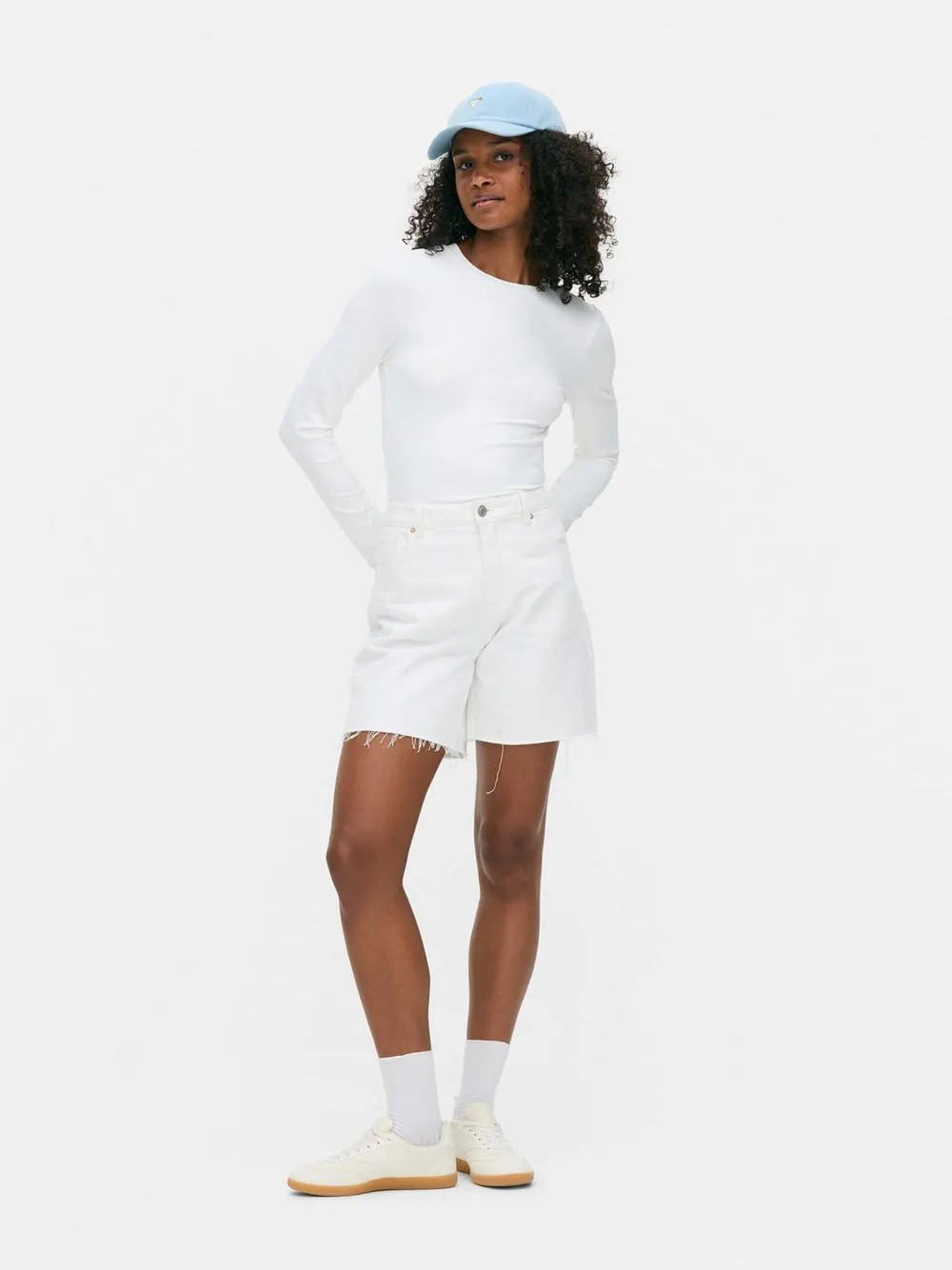 Žerzejový top s dlouhým rukávem