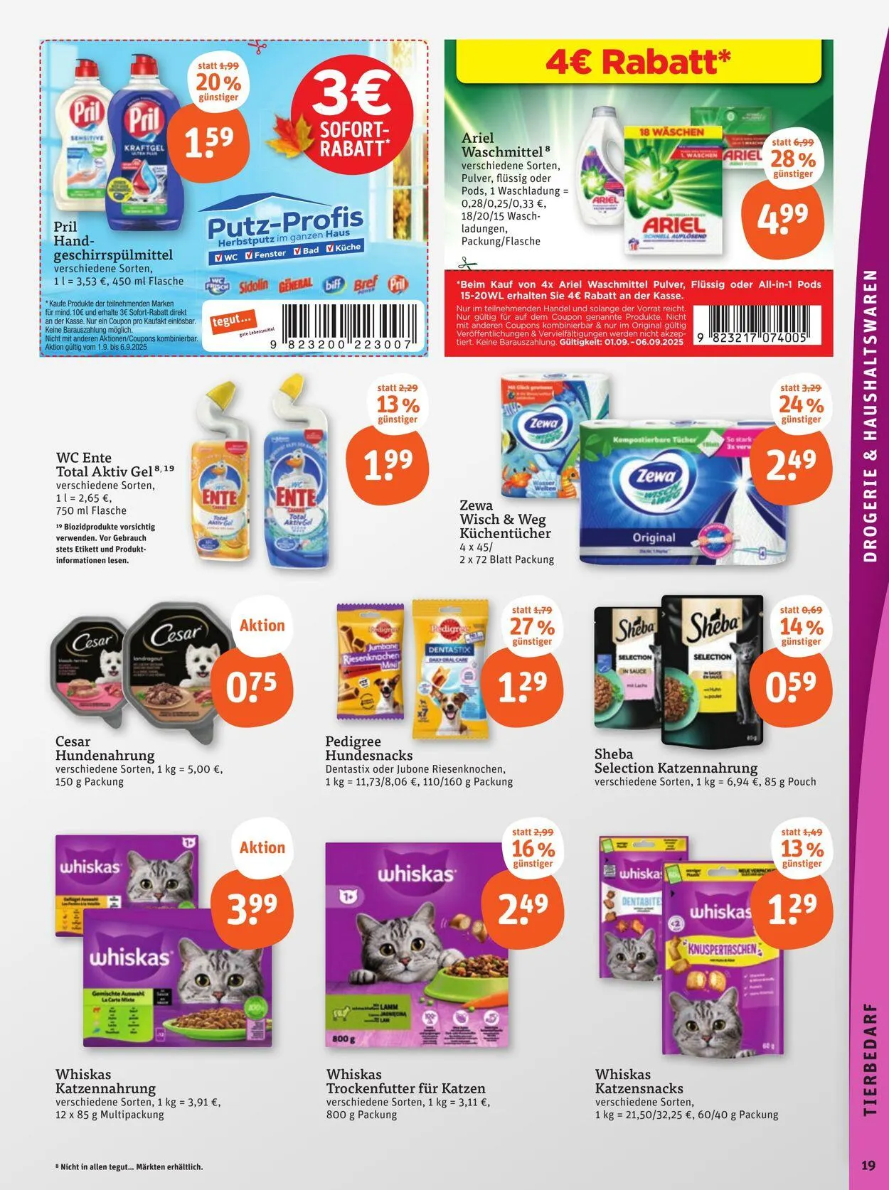 Tegut Aktueller Prospekt von 1. September bis 7. September 2025 - Prospekt seite 21