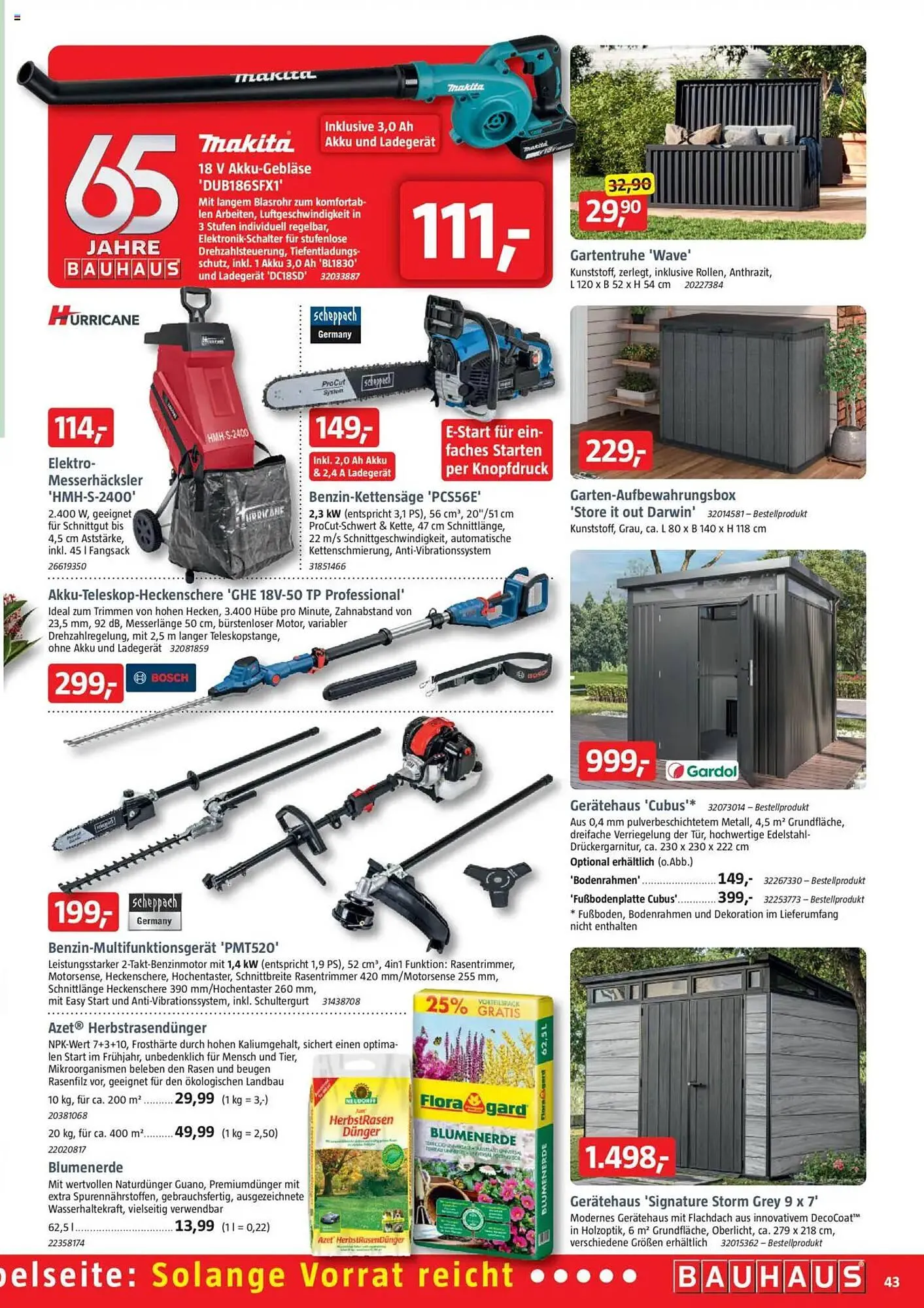 Bauhaus Prospekt von 4. Oktober bis 1. November 2025 - Prospekt seite 43