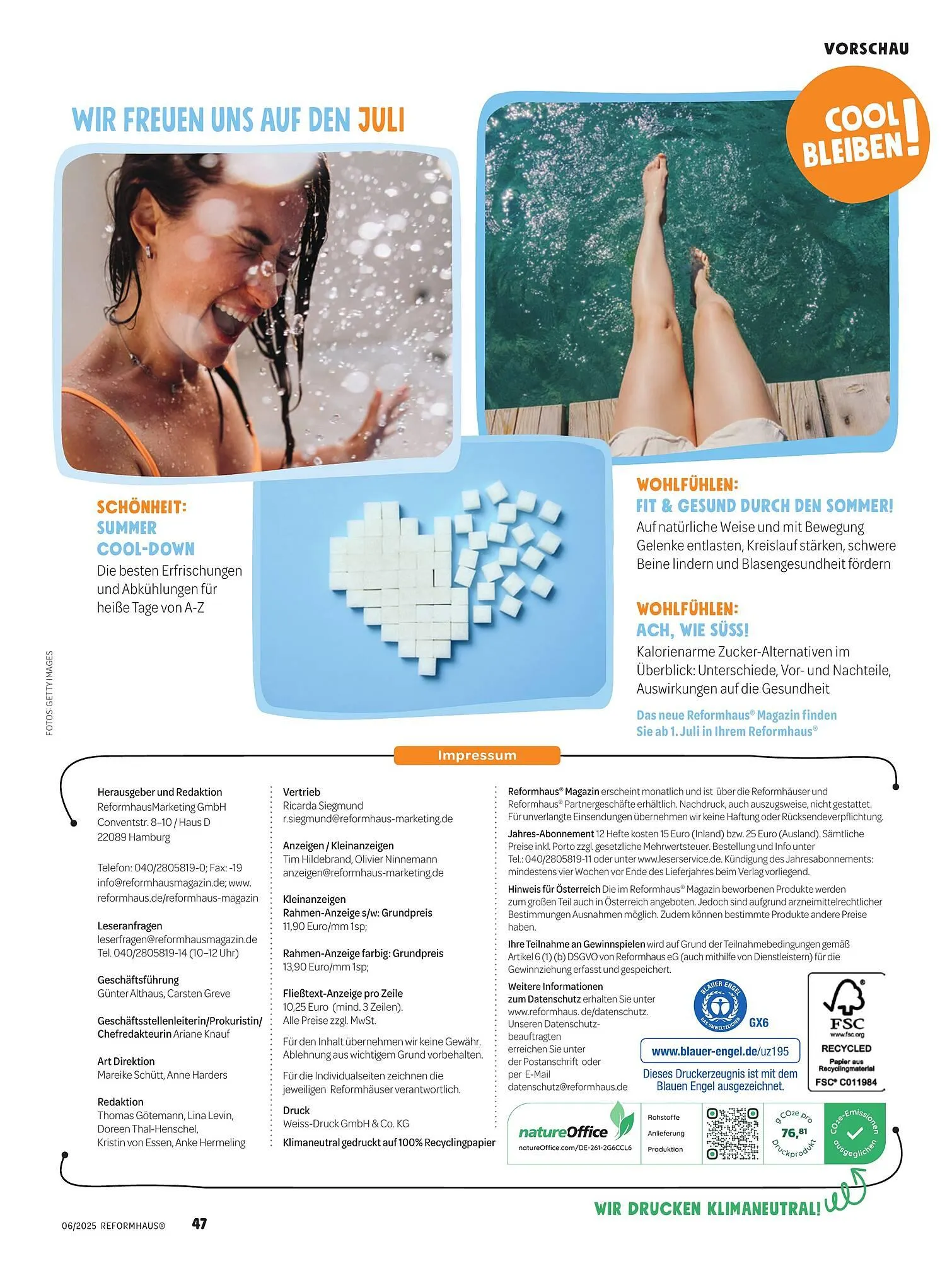Reformhaus Prospekt von 1. Juni bis 30. Juni 2025 - Prospekt seite 47