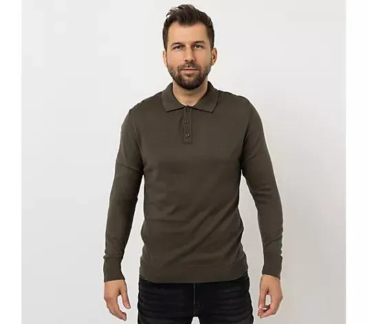 DINE 'N' DANCE Pullover 1/1-Arm Kragen Knopfleiste