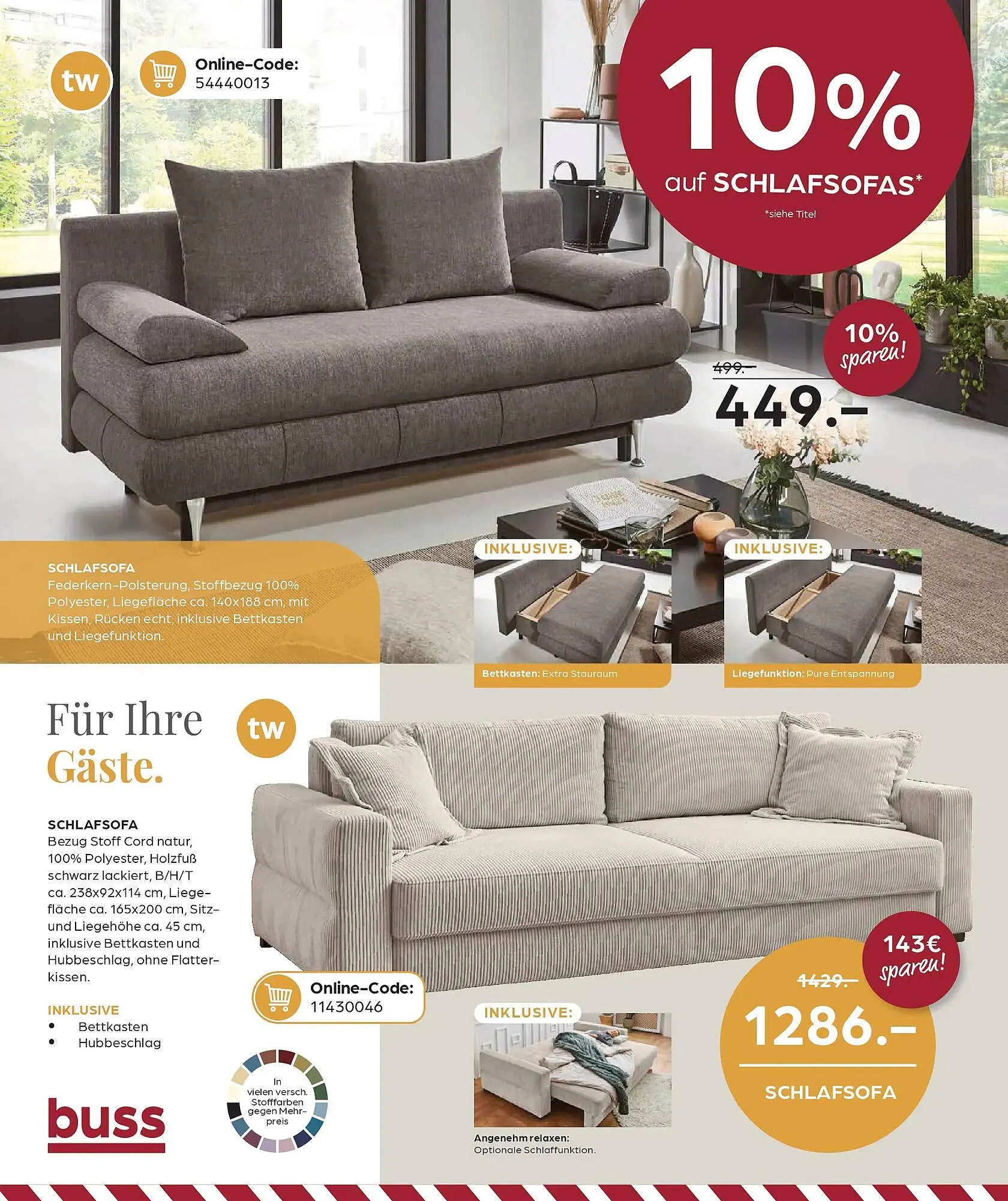 Möbel Buss Prospekt von 1. Januar bis 12. Januar 2026 - Prospekt seite 14
