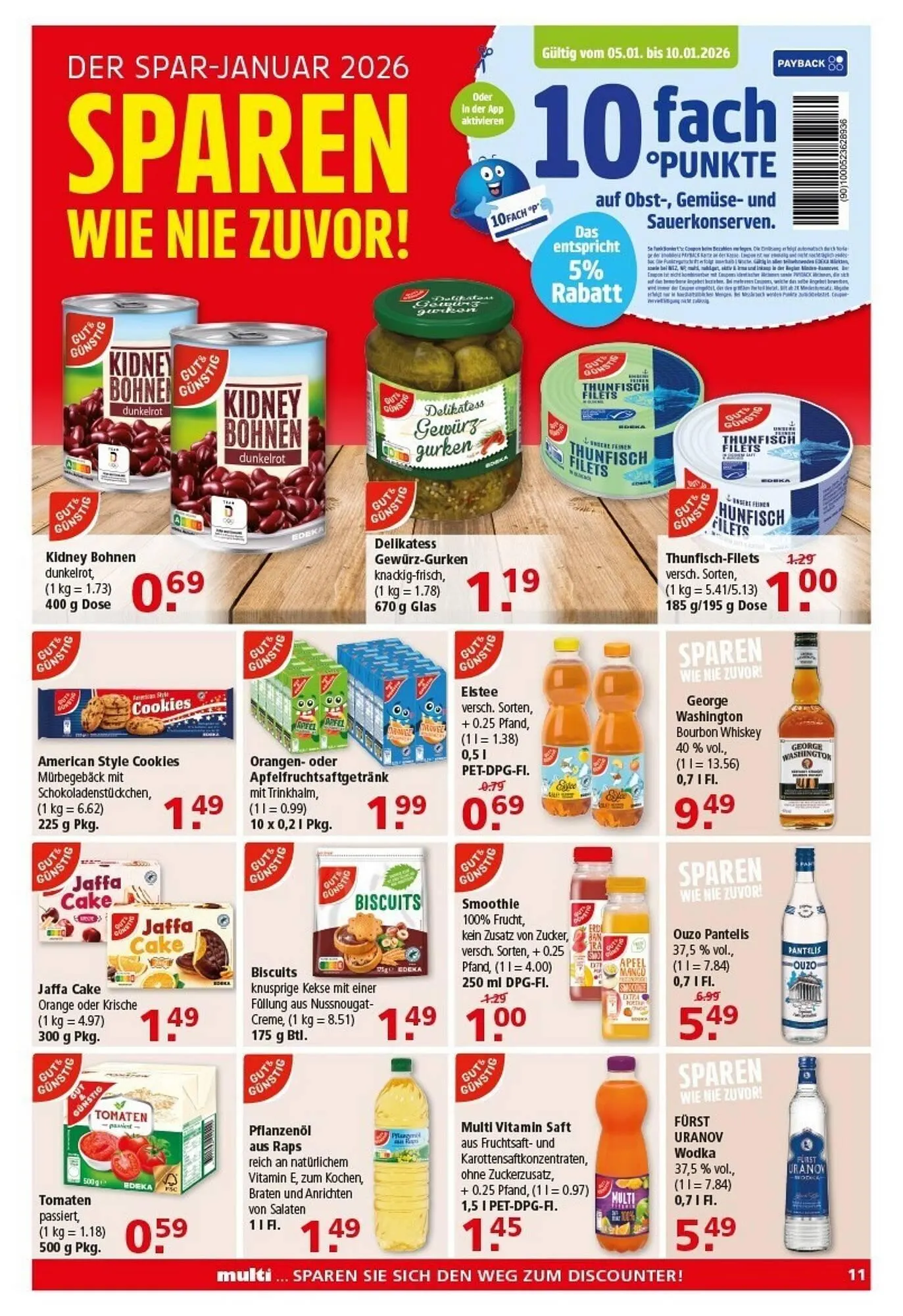Multi Markt Prospekt von 5. Januar bis 10. Januar 2026 - Prospekt seite 11