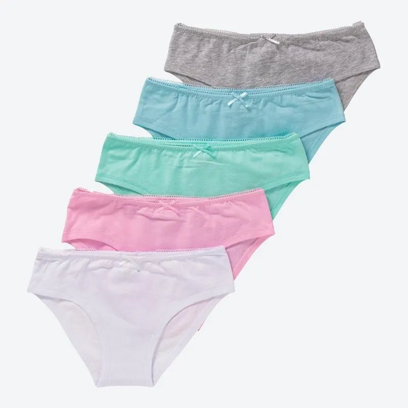 Mädchen-Slip in verschiedenen Farben, 5er-Pack