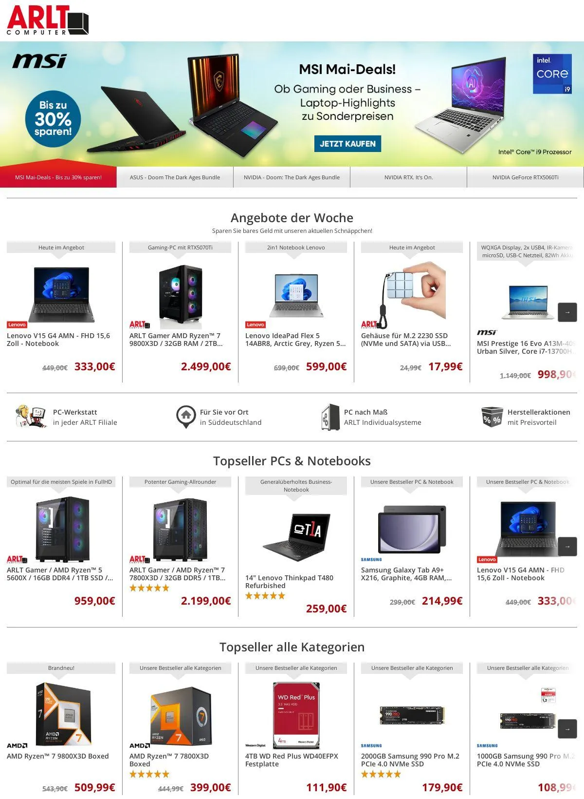 ARLT Computer Aktueller Prospekt von 19. Mai bis 25. Mai 2025 - Prospekt seite 1