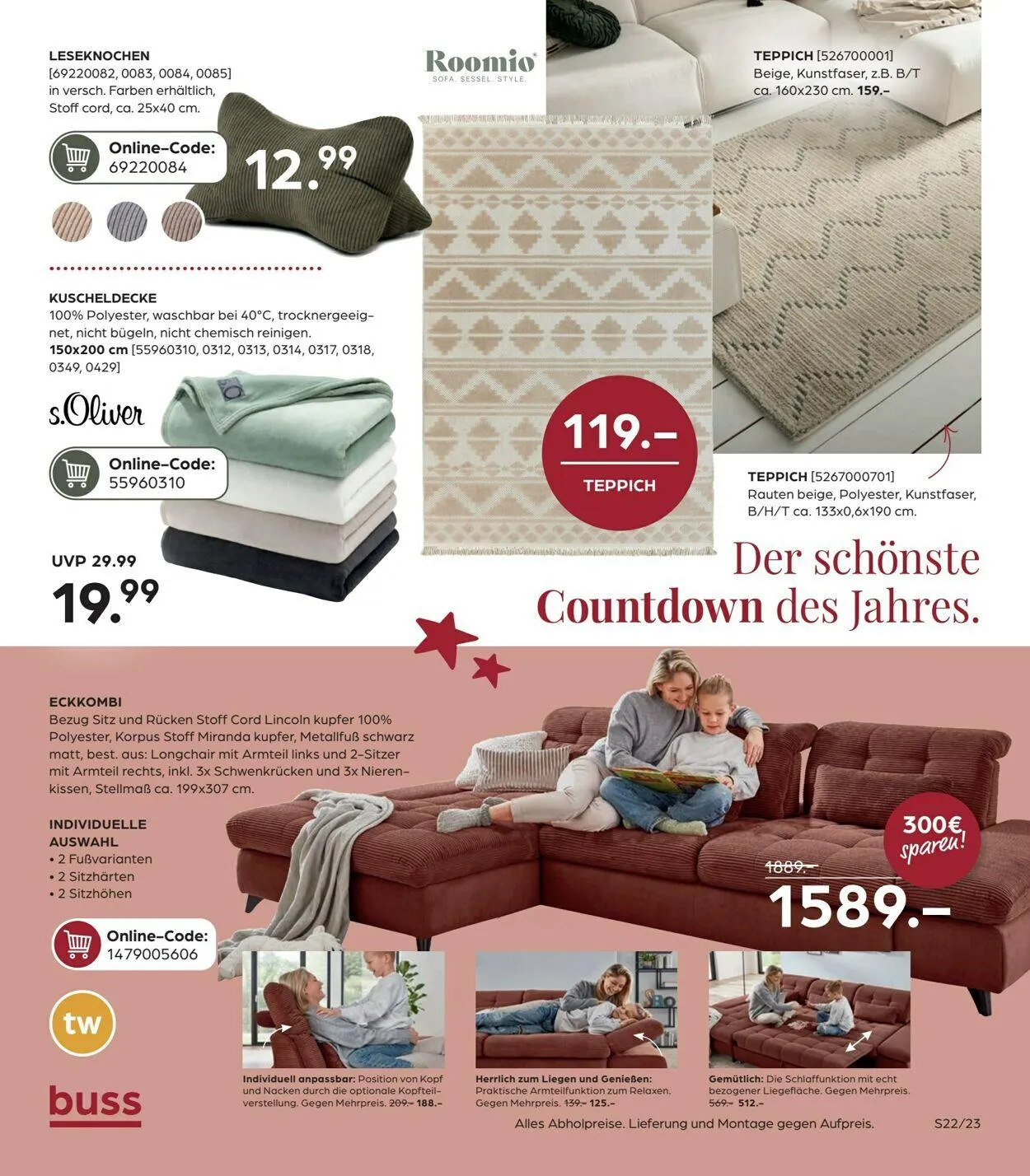 Möbel Buss Aktueller Prospekt von 17. Dezember bis 31. Dezember 2025 - Prospekt seite 23