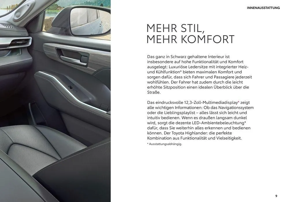 Toyota Highlander von 1. Juli bis 1. Juli 2025 - Prospekt seite 9