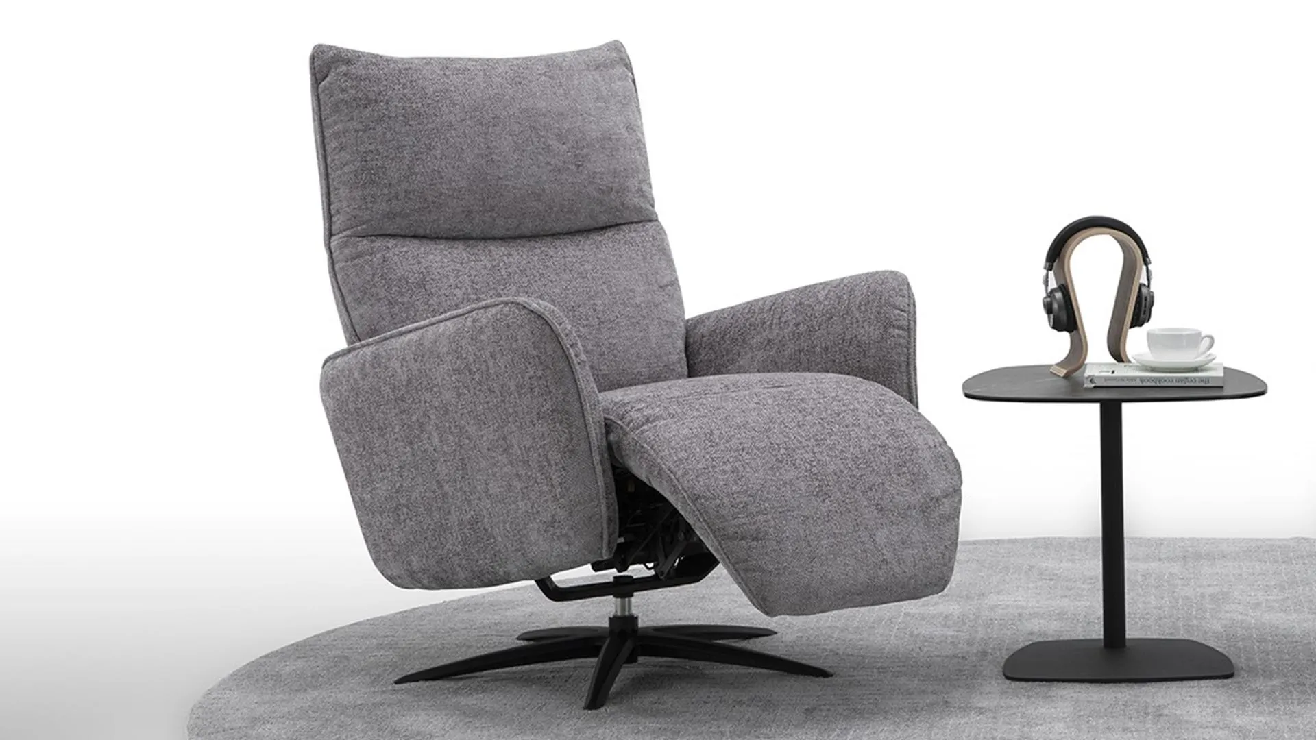 Relaxsessel Modell 85 mit 2-motorischer Relaxfunktion und Herz-Waage in Stoff