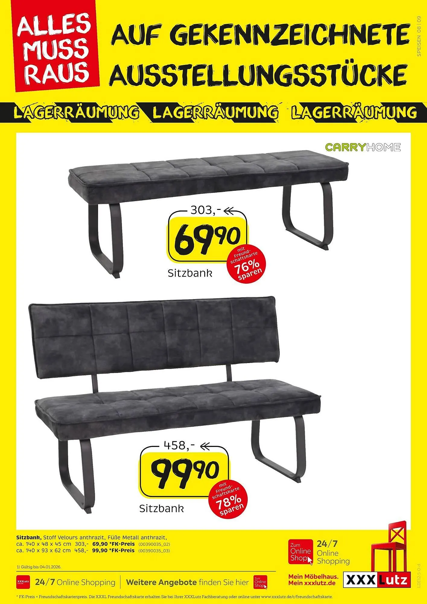 XXXLutz Prospekt von 20. Dezember bis 4. Januar 2026 - Prospekt seite 9