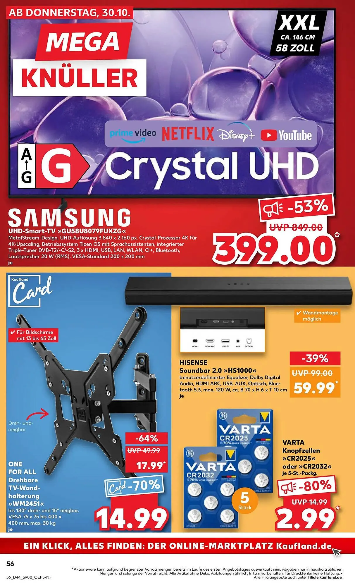 Kaufland Prospekt von 2. November bis 5. November 2025 - Prospekt seite 56