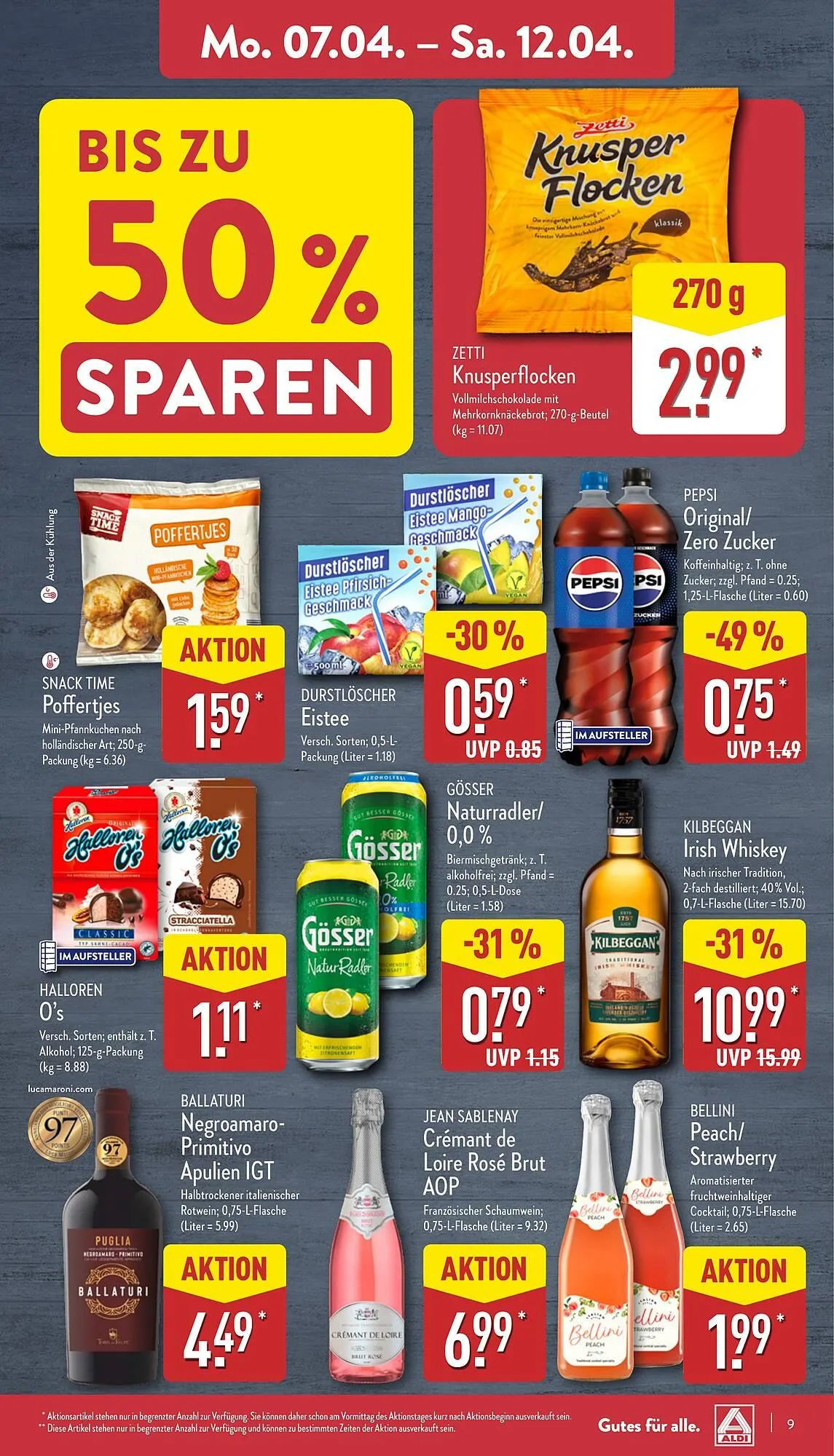Aldi Nord Prospekt von 7. April bis 12. April 2025 - Prospekt seite 9