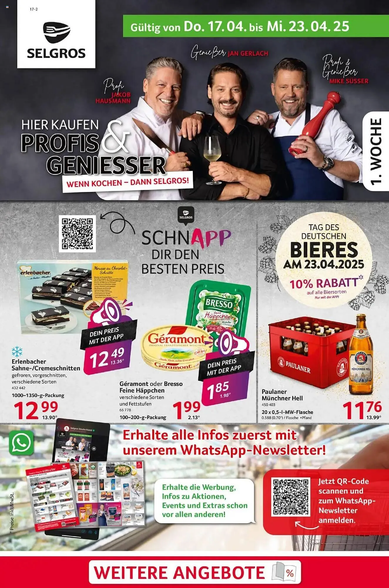 Selgros Prospekt von 17. April bis 23. April 2025 - Prospekt seite 1