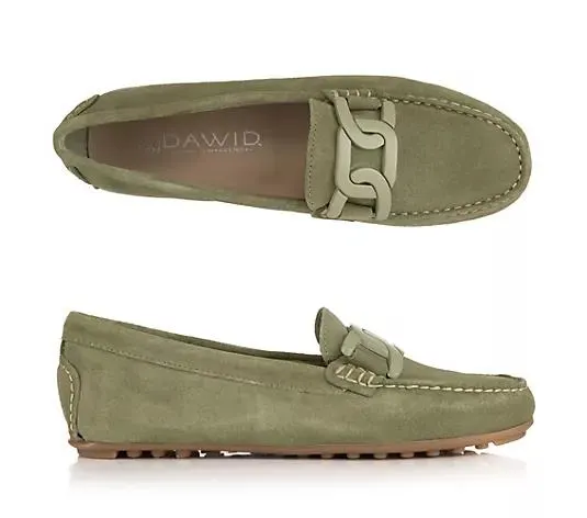 DAWID by Dawid Tomaszewski Damen Mokassin Veloursleder Noppensohle