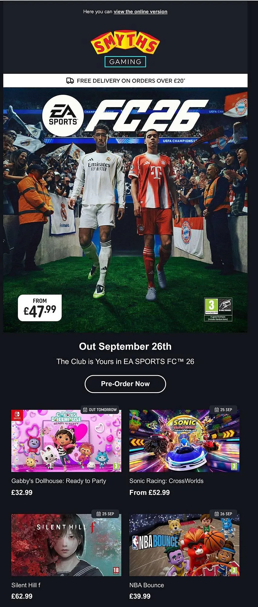 Smyths Toys Prospekt von 18. September bis 26. September 2025 - Prospekt seite 1