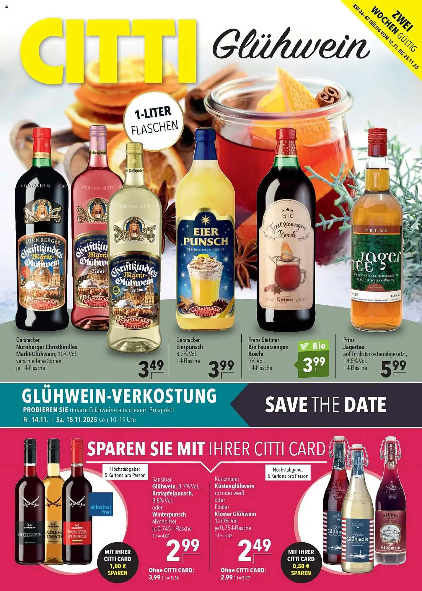 CITTI Markt Prospekt von 12. November bis 25. November 2025 - Prospekt seite 1