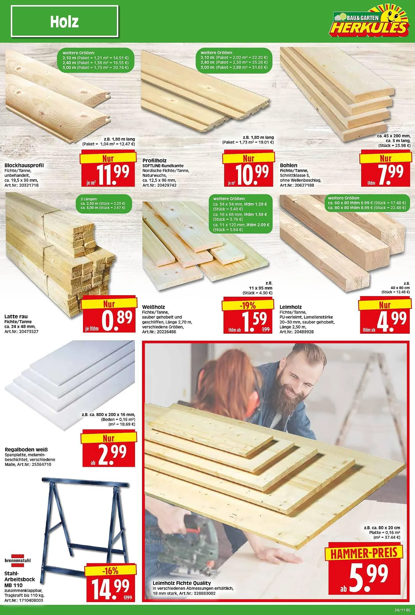 Herkules Baumarkt Prospekt von 9. Juni bis 14. Juni 2025 - Prospekt seite 11