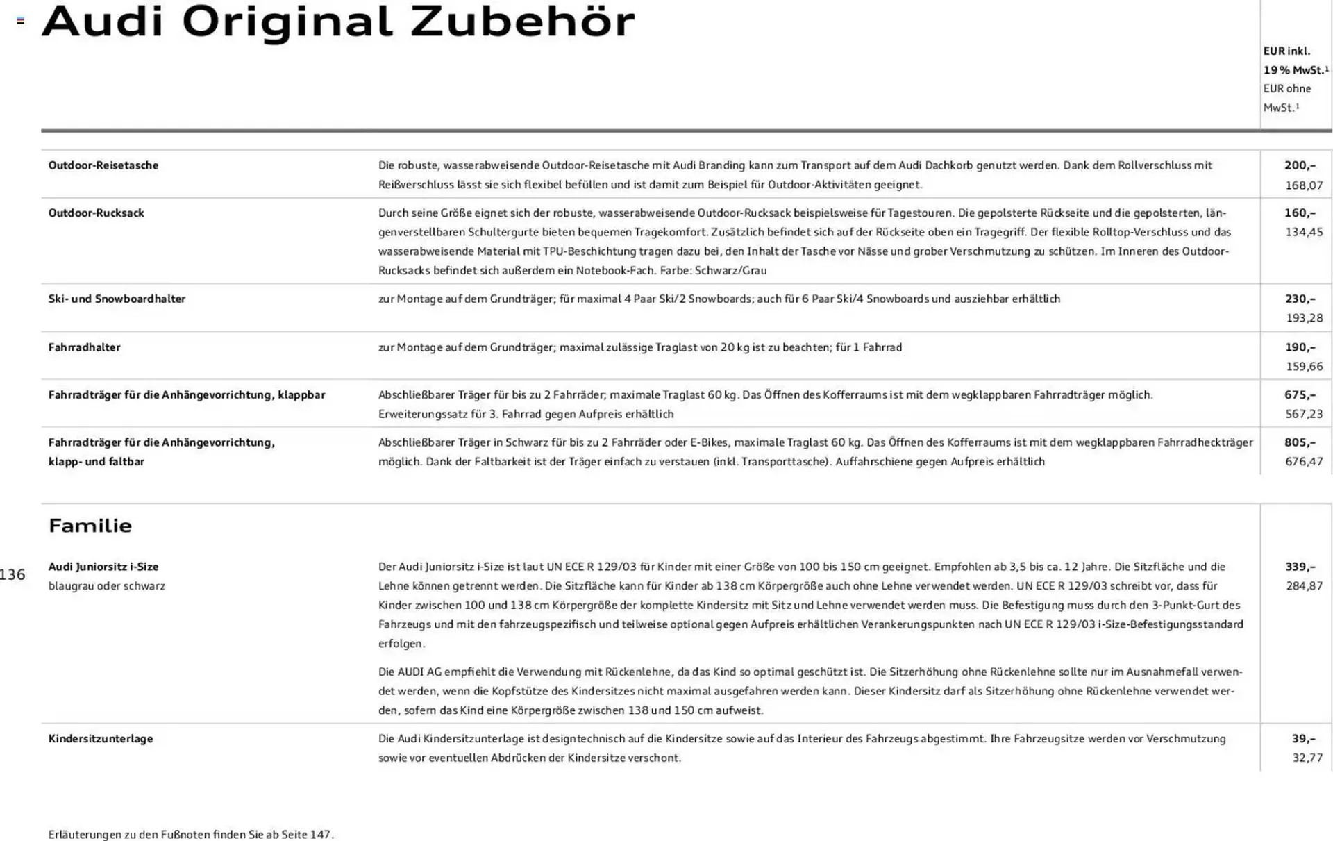 Audi Prospekt von 6. November bis 6. November 2026 - Prospekt seite 136