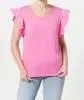 Pinkes T-Shirt aus Baumwolle