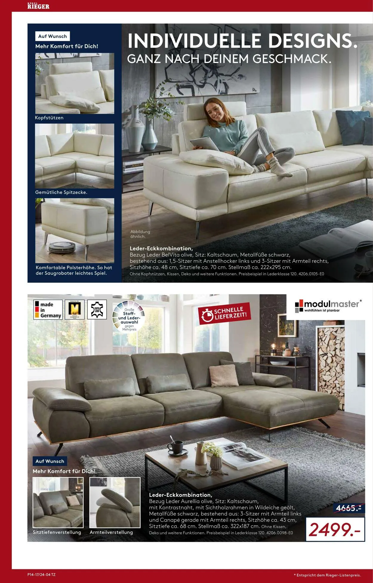 Möbel Rieger Aktueller Prospekt von 19. November bis 3. Dezember 2025 - Prospekt seite 4