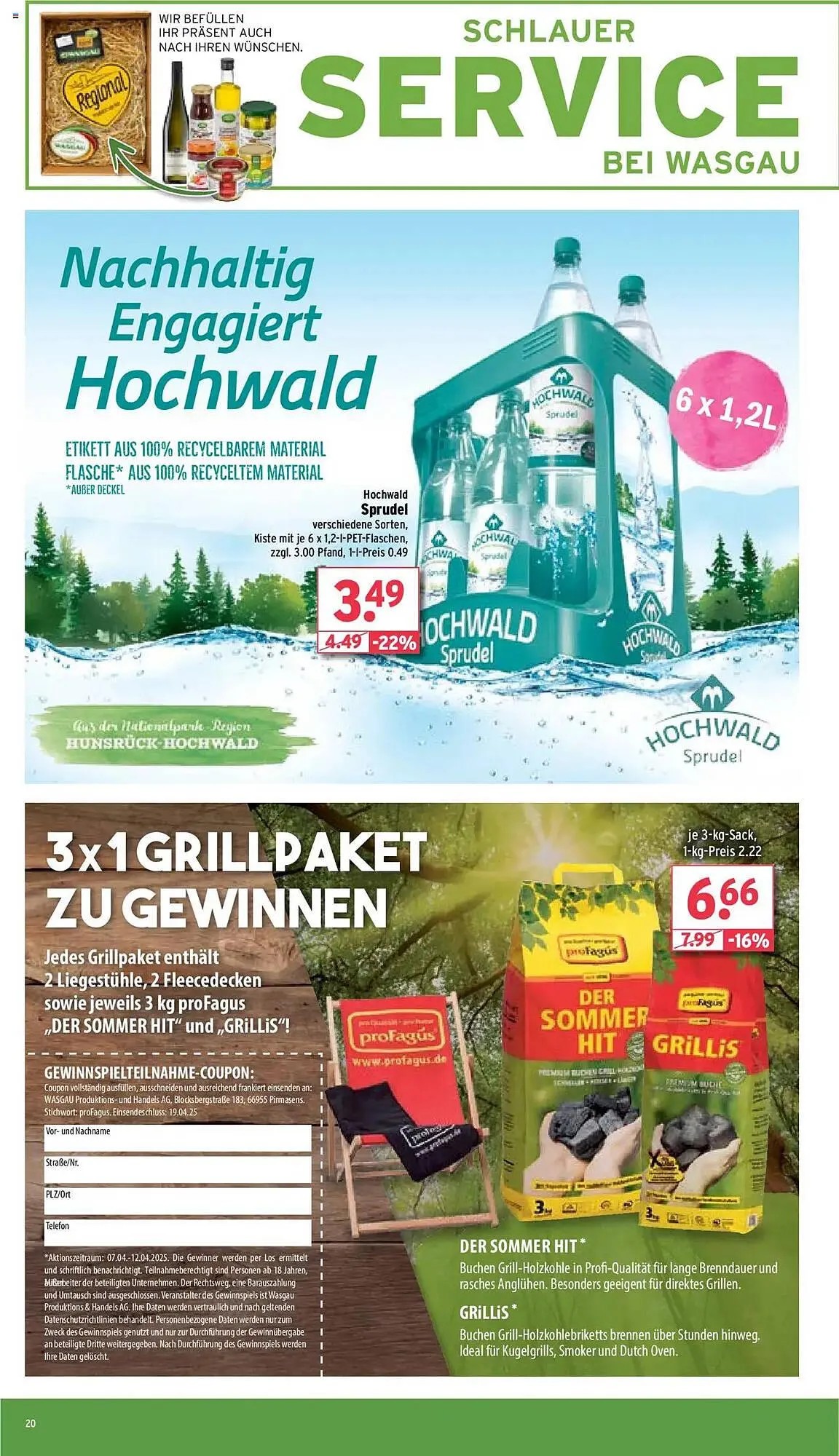Wasgau Prospekt von 7. April bis 12. April 2025 - Prospekt seite 20