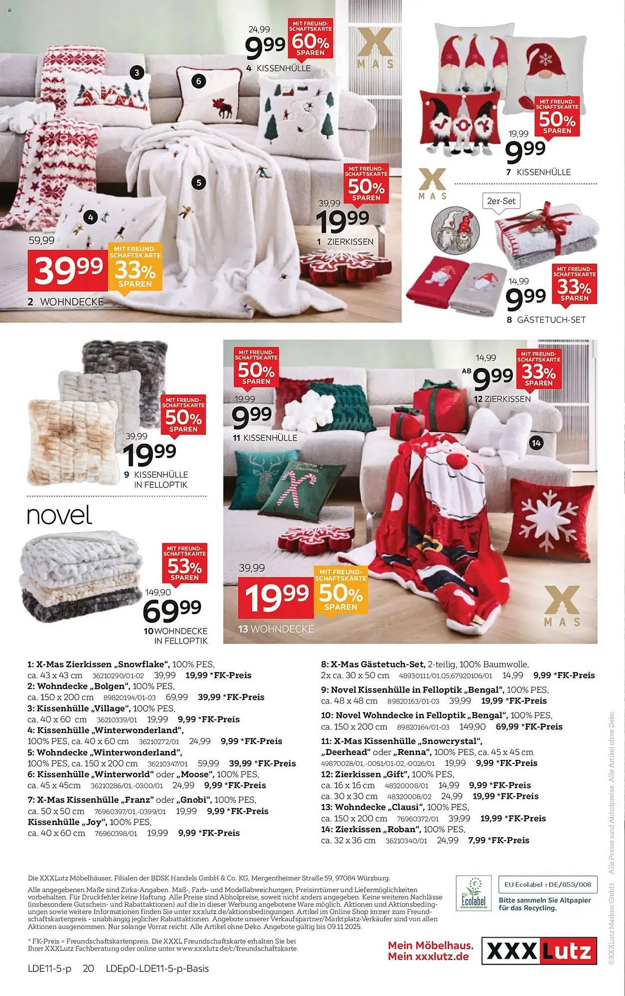 XXXLutz Prospekt von 26. Oktober bis 9. November 2025 - Prospekt seite 20