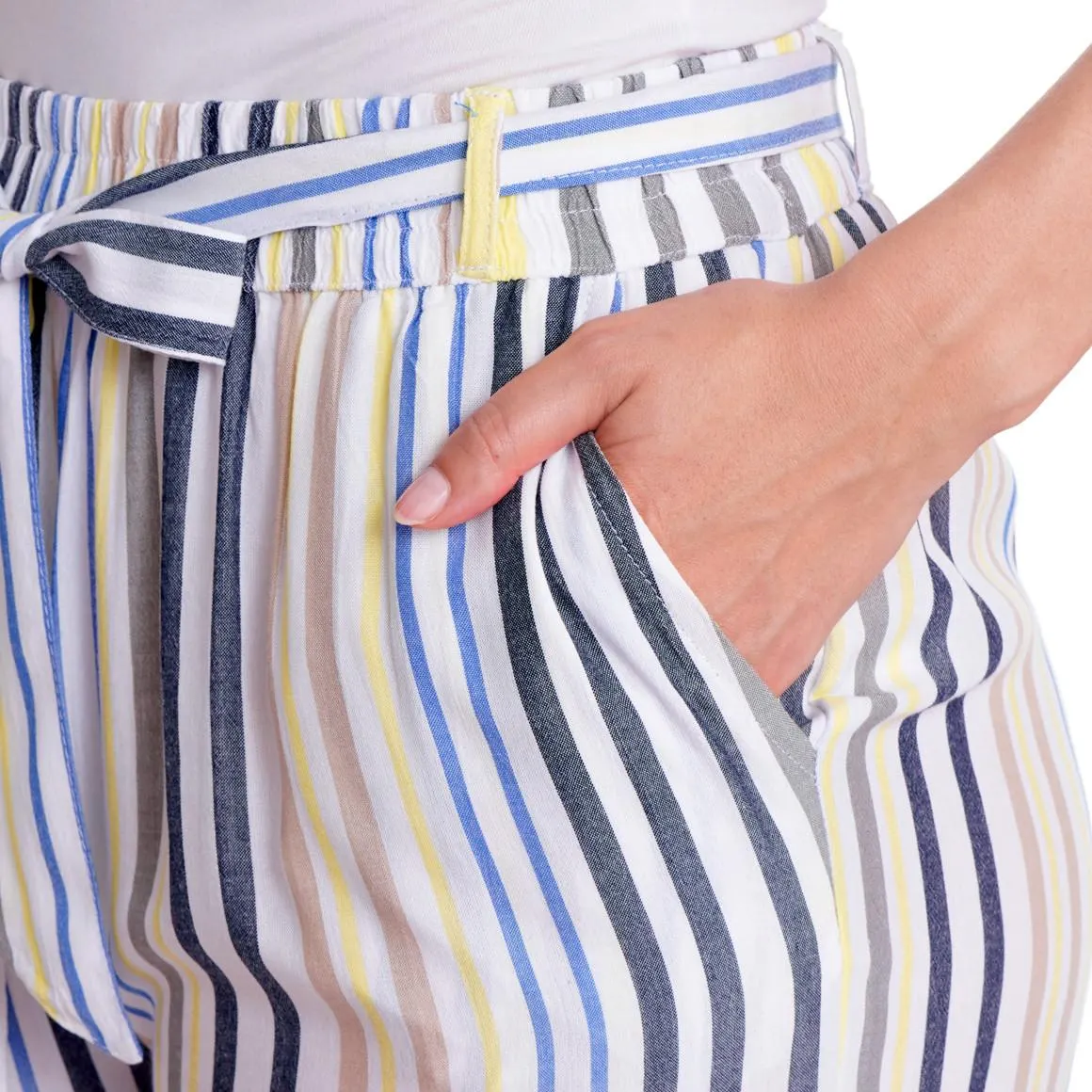 Damen Culotte mit Bindegürtel