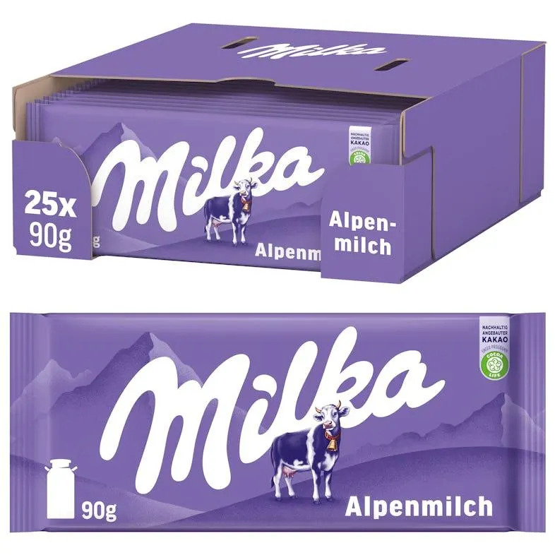 Milka Alpenmilch Tafel 25 x 90 g (2,25 kg)