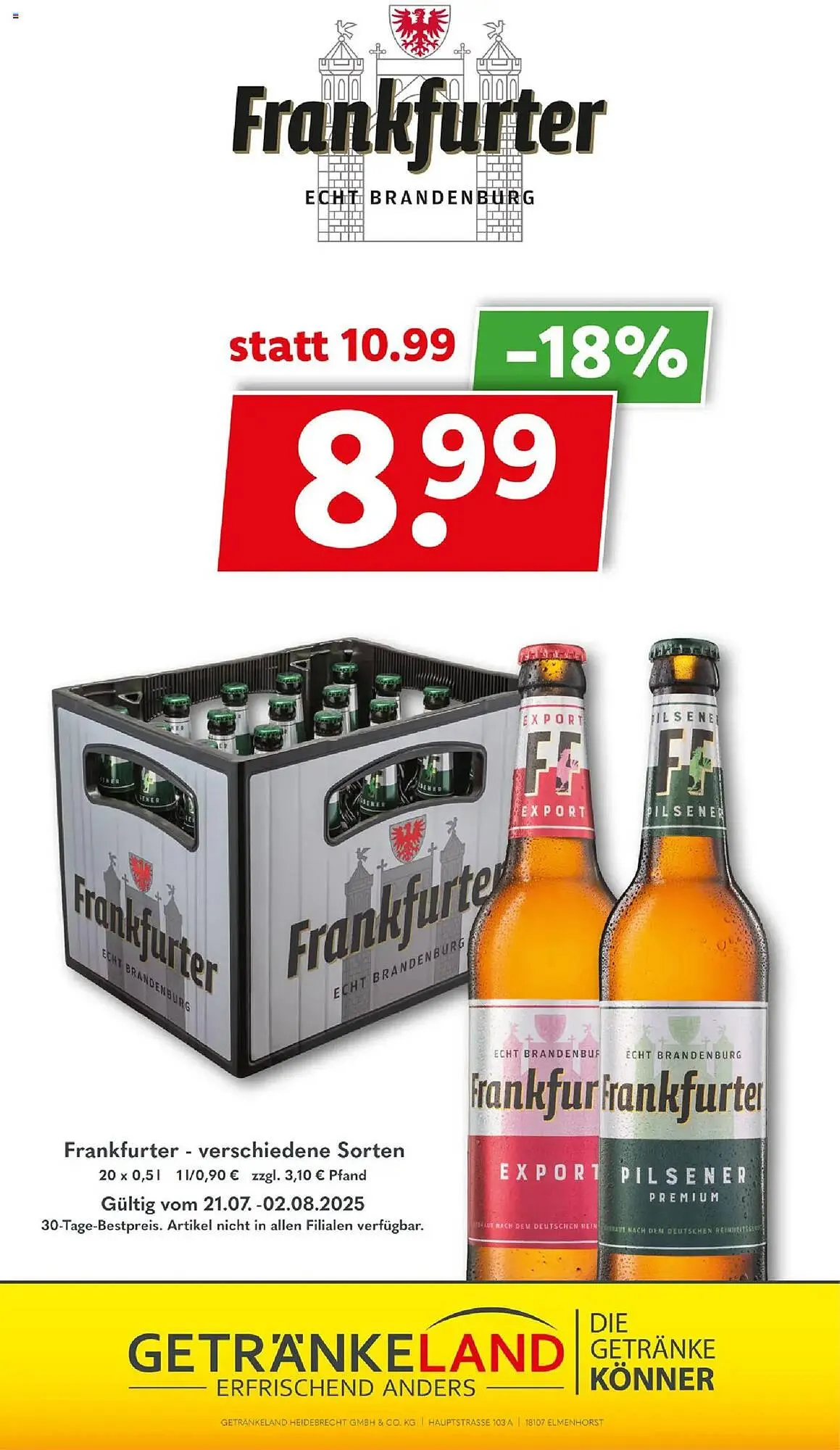 Getränkeland Prospekt von 21. Juli bis 2. August 2025 - Prospekt seite 9