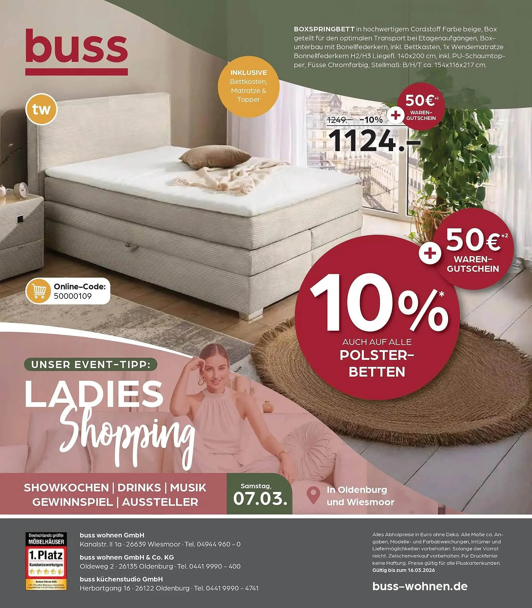 Möbel Buss Prospekt von 26. Februar bis 16. März 2026 - Prospekt seite 32