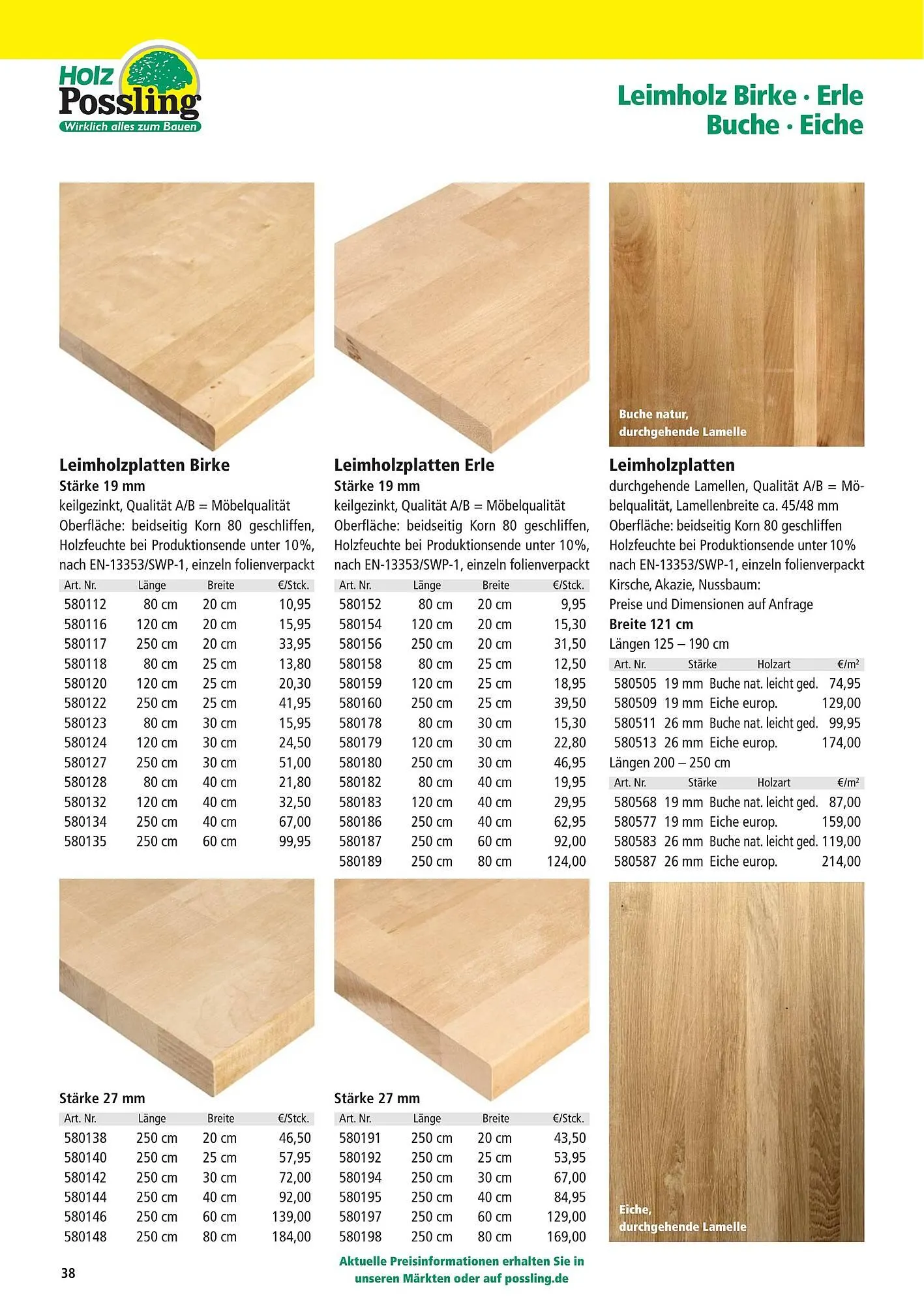Holz Possling Prospekt von 1. April bis 31. Juli 2026 - Prospekt seite 38