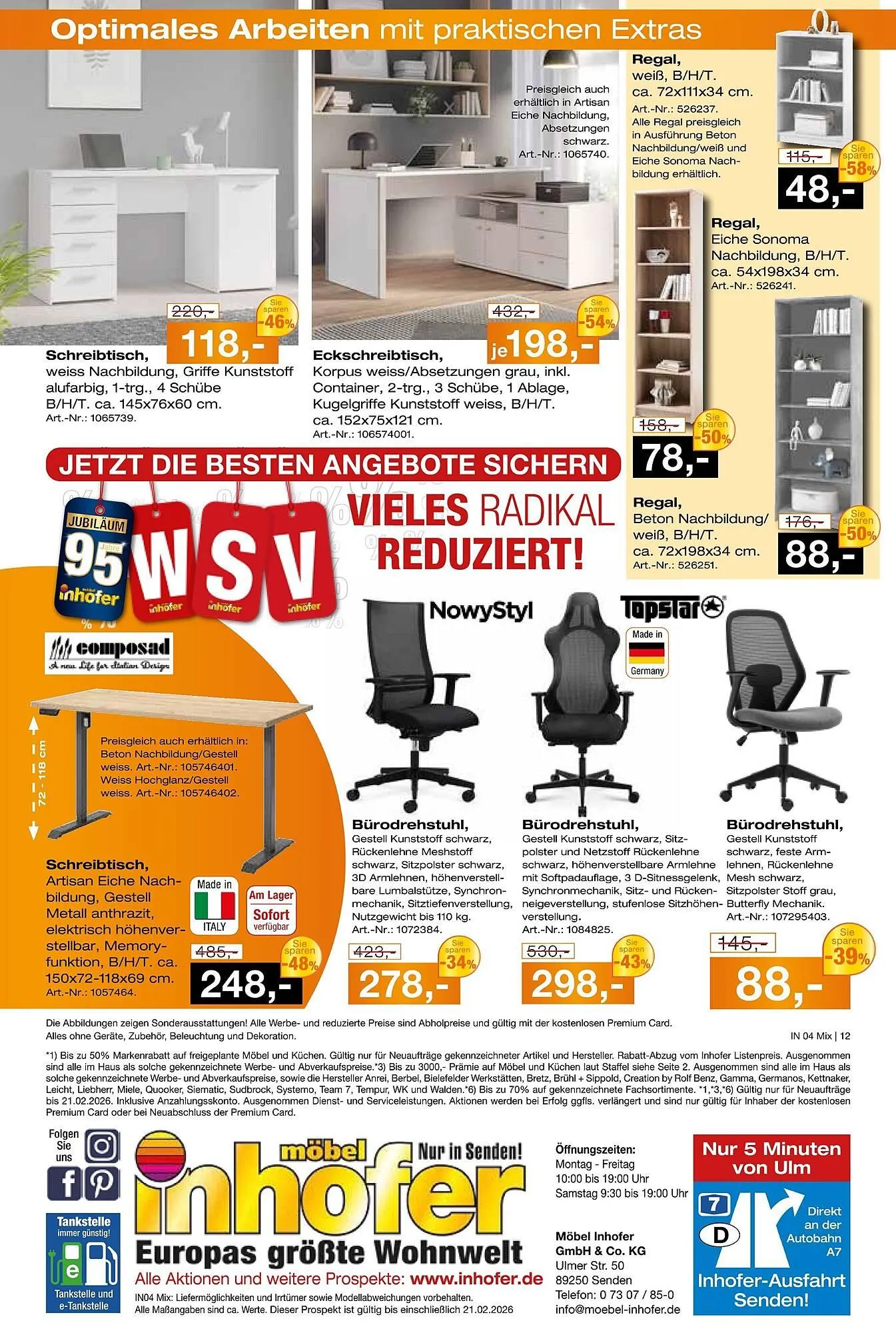 Möbel Inhofer Prospekt von 4. Februar bis 21. Februar 2026 - Prospekt seite 12