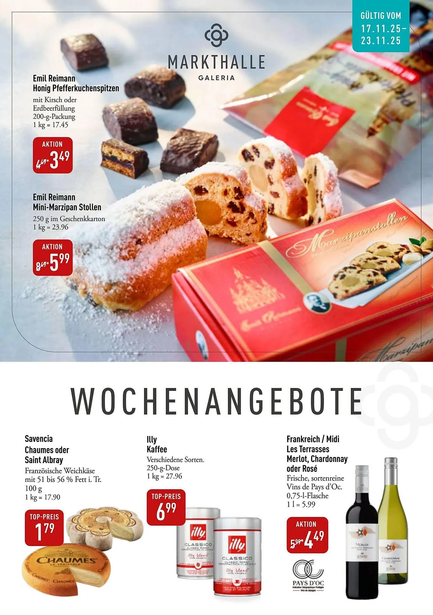 Galeria Markthalle Prospekt von 17. November bis 24. November 2025 - Prospekt seite 1