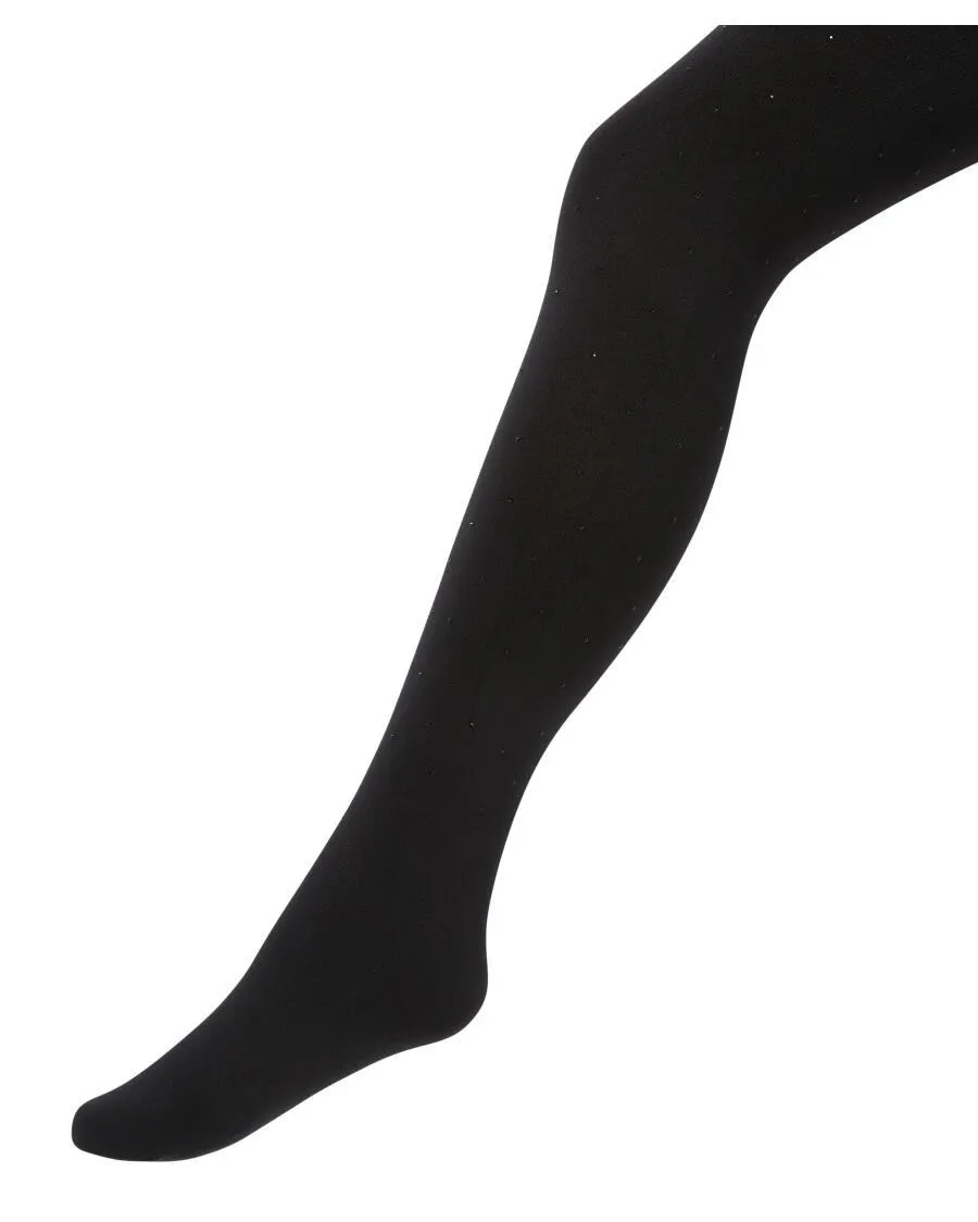 Thermo-Strumpfhose mit Strasssteinen